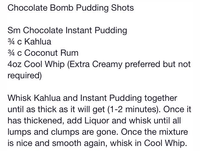 Chocolate Bomb Pudding Shots! 😍😍😉