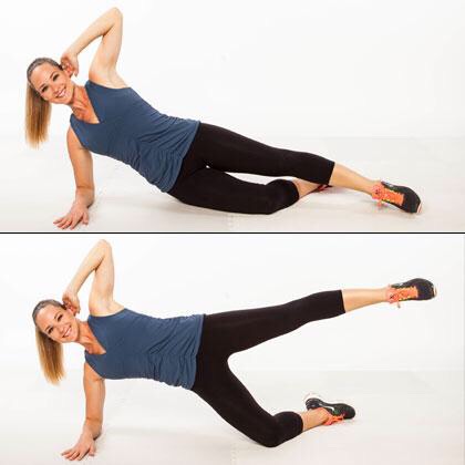 20 slide plank hip abductors (each side)