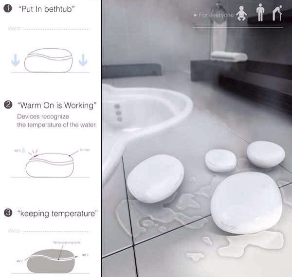 3. Bath stones that keep your bath water warm.