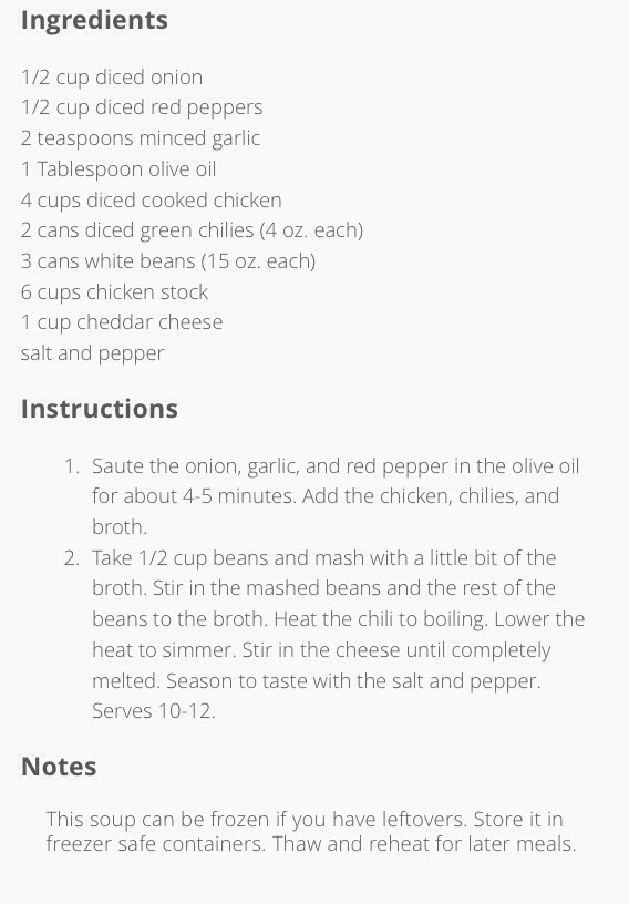 ✨White Chicken Chili✨