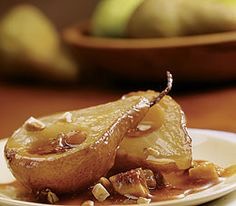 Roasted Pears With Peanut Butter Caramel Sauce