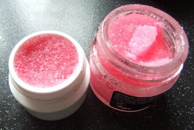 Put the scrub in an old pot or jar to save for later. 
Top tip; apply lip bam after to moisturise.