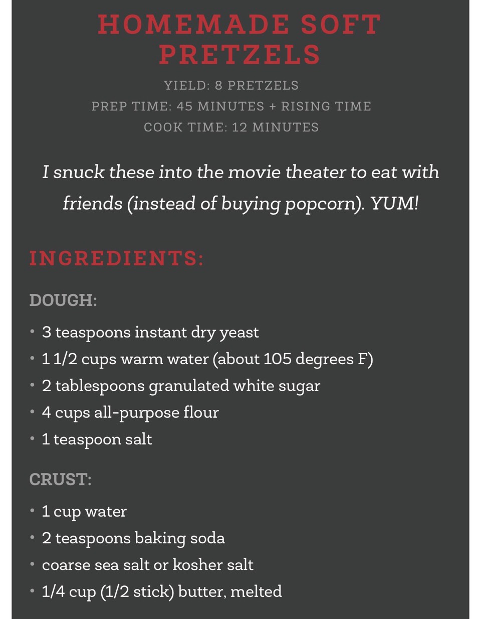 Easy Homemade Soft Pretzels.  