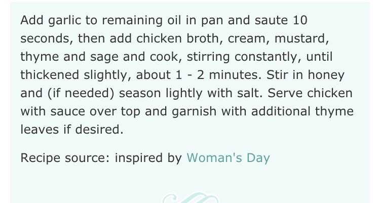 Chicken With Mustard Cream Sauce 