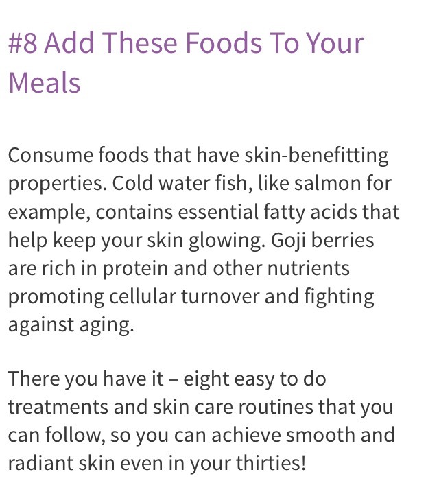 ✨💜8 Skin Care Routines In Your 30's 💜✨