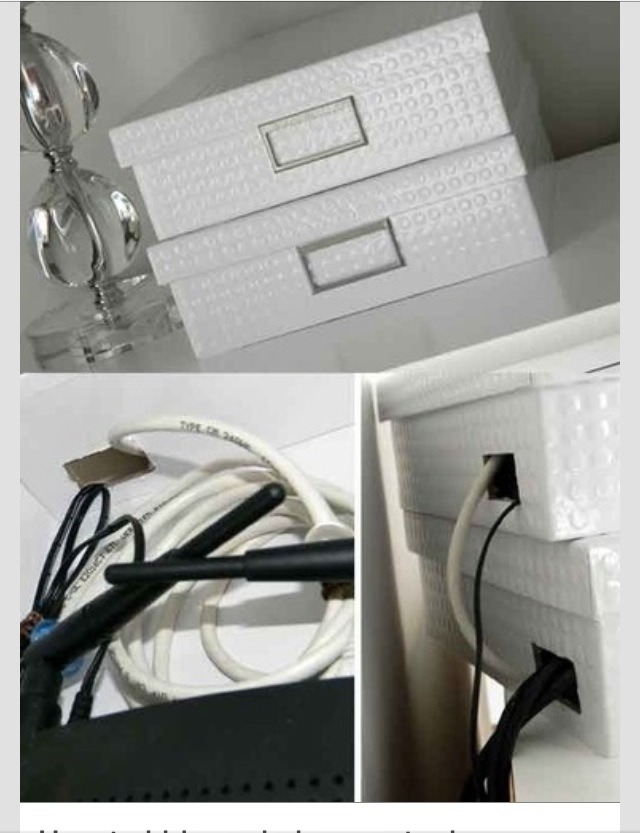 Hiding a wireless router in a decorative box 