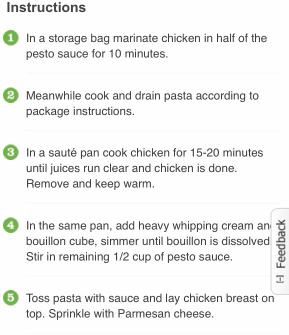 Pesto Chicken With Penne Pasta