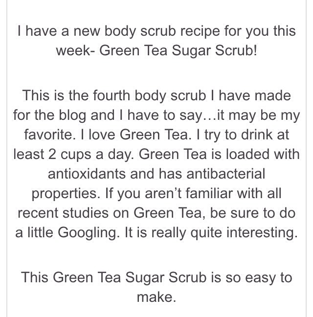 Diy Green Tea Body Scrub!!!(: #tipit
