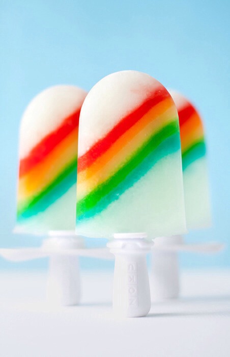 6. Rainbow Popsicles