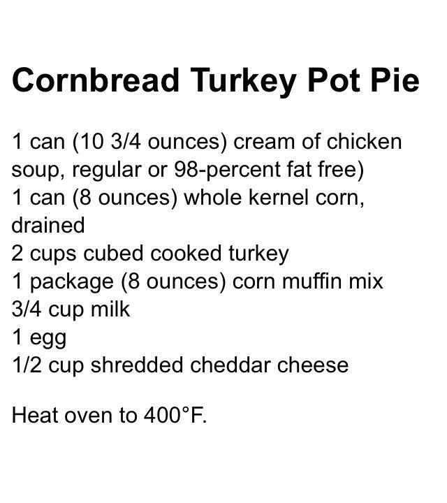 Cornbread Turkey Pot Pie -- This!!