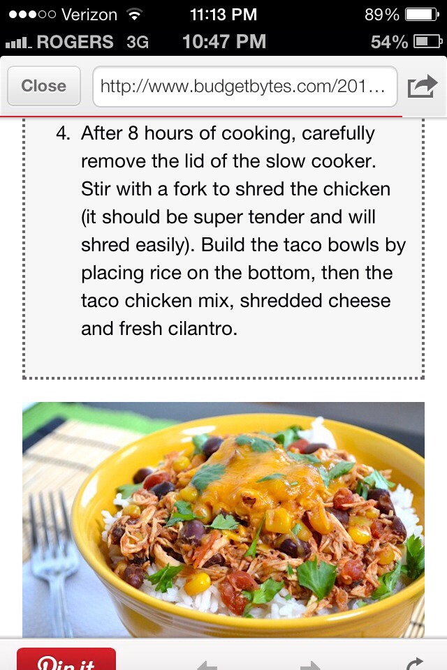 Taco Chicken Rice Bowl