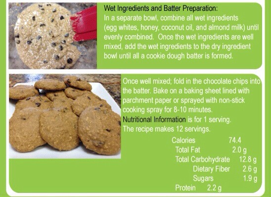 Healthy Chocolate chip Cookies. Gluten Free. No Refined Suger. Great For Kids. 
