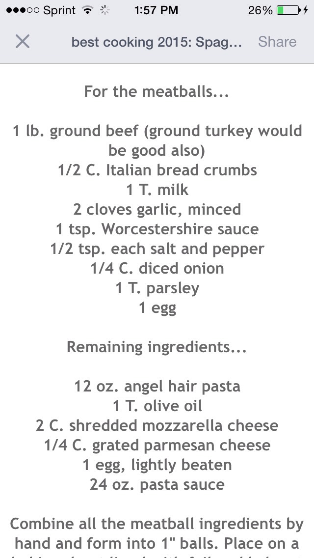Spaghetti and Meatball Casserole
