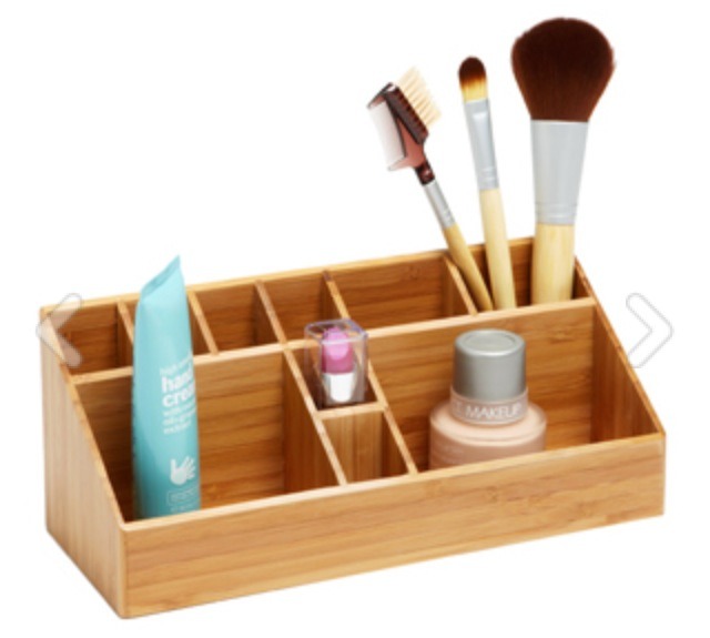 Bamboo Makeup Organizer, $12.99, containerstore.com