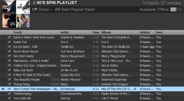 Make your playlists as long as you plan to exercise to keep you from constantly glancing at the timer. The less you think about how much time is left, the more likely it will just fly by.Please tap for full view.
