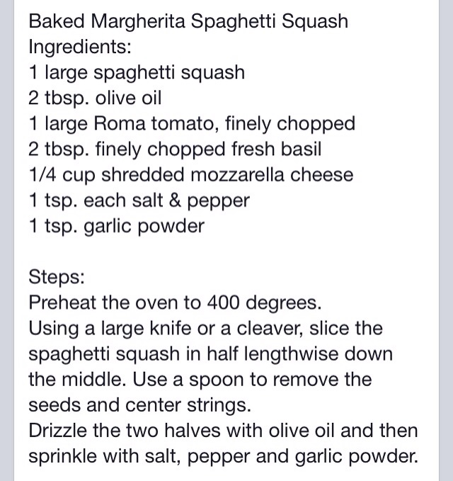 Baked Margherite Spaghetti Squash 