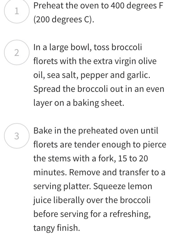 Roasted Garlic Lemon Broccoli