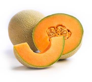 Cantaloupe
Cantaloupe is a good source of vitamins A and C — both are important for healthy skin,” says Taub-Dix of this juicy, succulent fruit. “It’s also low in calories and high in water content to provide refreshing hydration in summer months