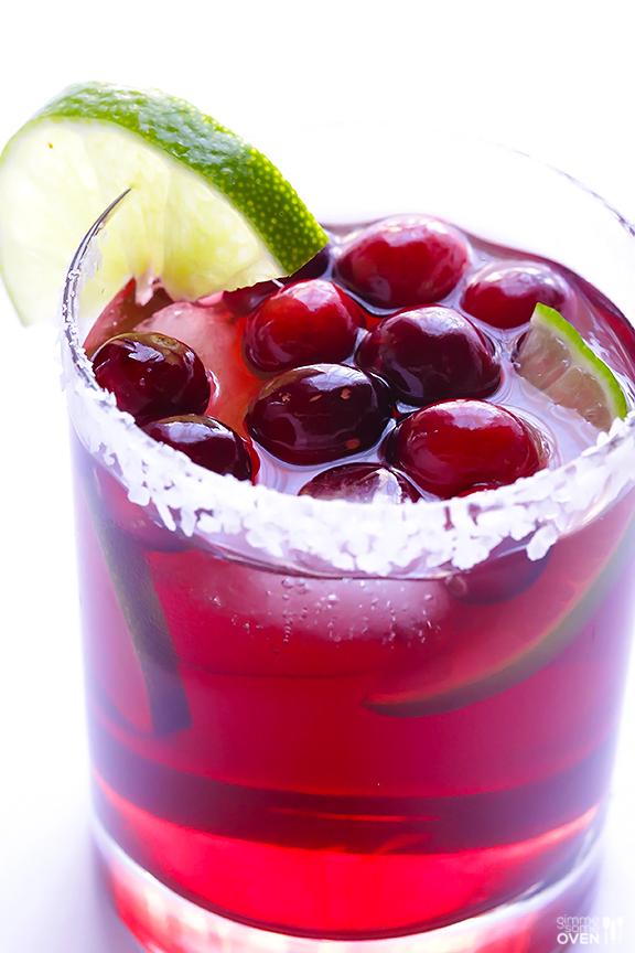 I got a little creative with the garnishing.  You can use fresh cranberries, limes (wedges, slices, curls, you name it!), ice (cubed, crushed, blended), or whatever your cranberry-margarita-loving-heart desires.