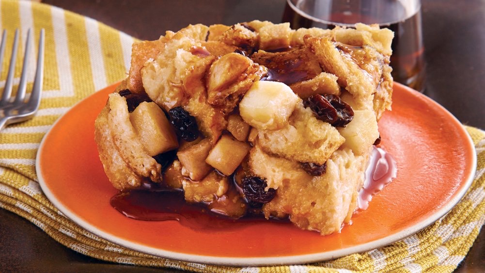 Raisin apple bread pudding 