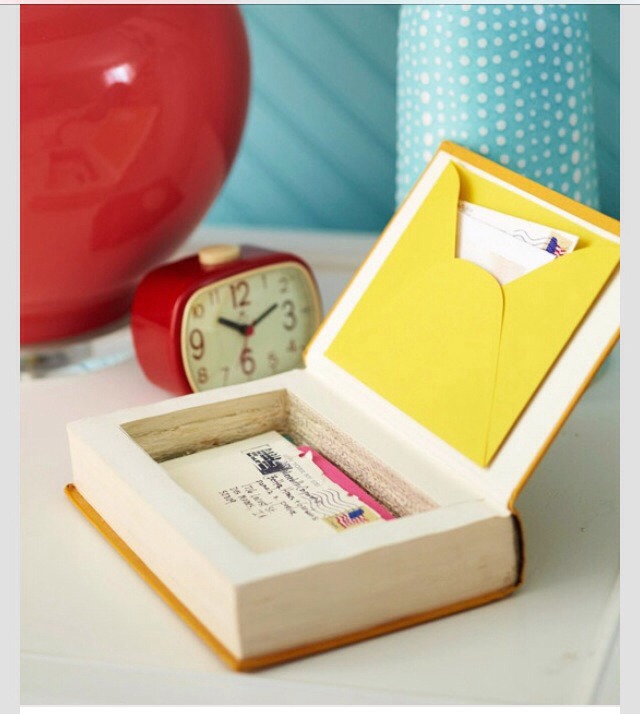 Hidden storage in a book 
