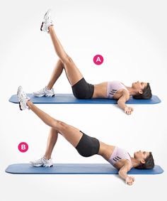 single-leg hip raise : 50 each leg ✋ rest for 10 seconds between each leg