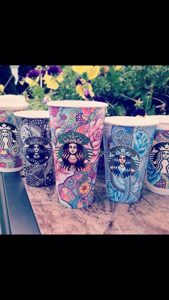 💕Creative Starbucks Cups Art💞