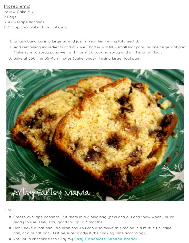 Quick Banana Bread Recipe