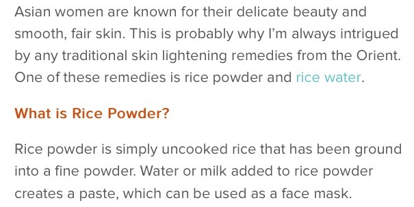 Skin Brightening Antiaging Rice Powder Mask👌👍