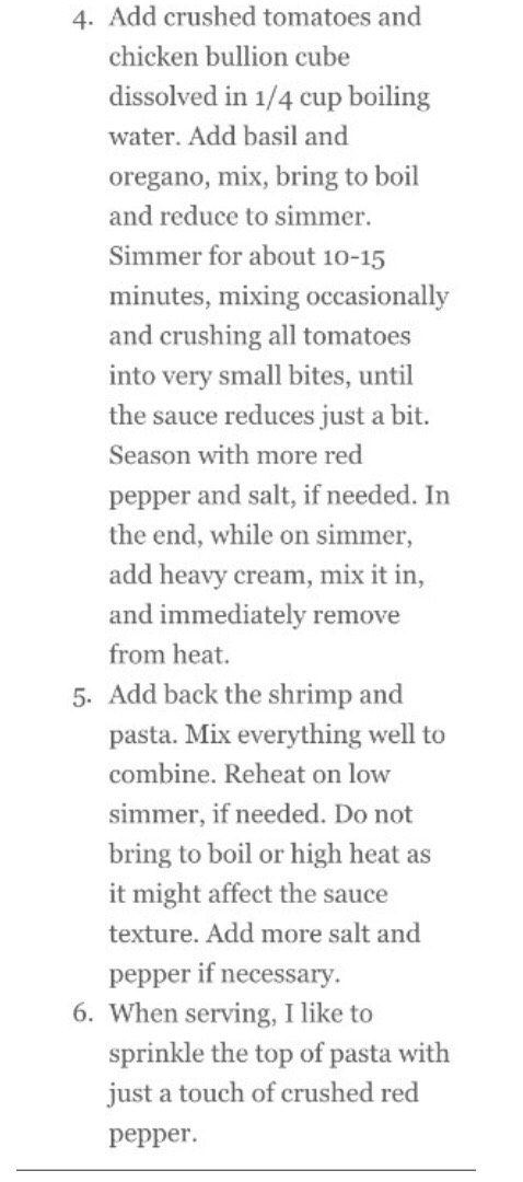 Spicy Shrimp Pasta In Garlic Tomato Cream Sauce