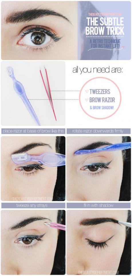 This is an alternative way of shaping your brows. Take extra care with this one though!