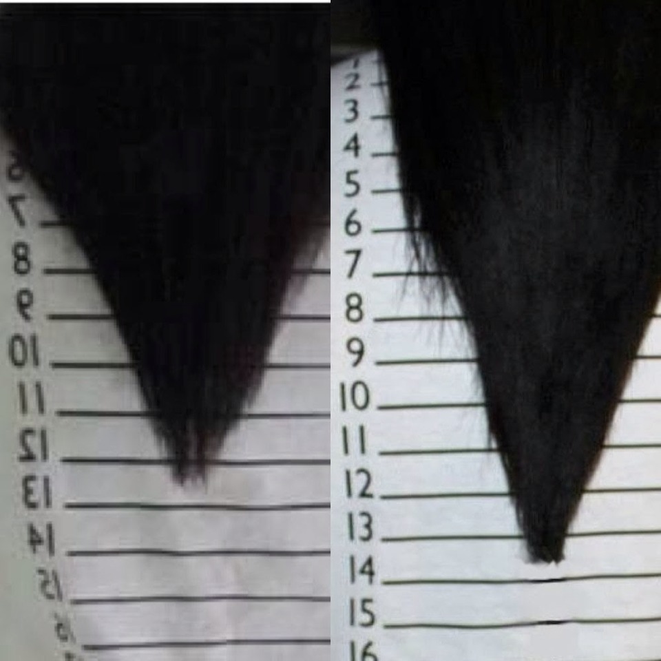 Here is an example of someones hair that grew a whole inch in a week!!!