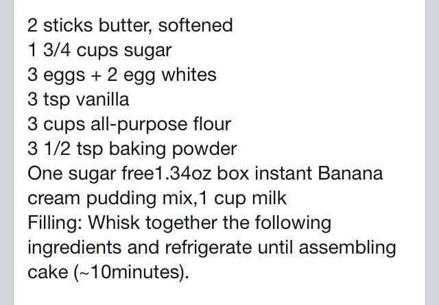 Banana Pudding Cake 