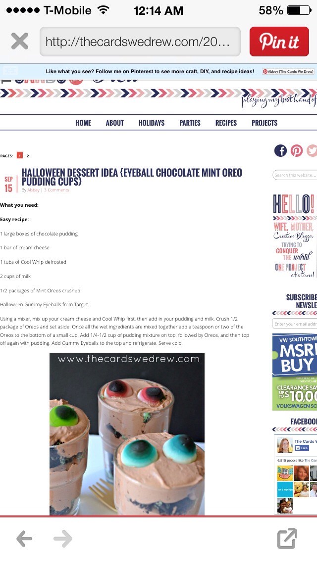 💥Eyeball Chocolate Oreo Pudding Cups👀 Great For Halloween!🎃 Like 4⃣ More!👍