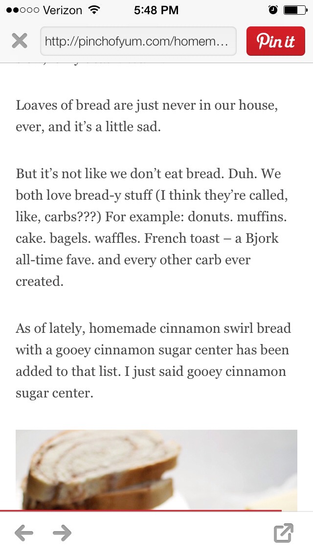 Homemade Cinnamon Swirl Bread