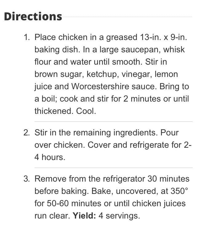 Baked Chicken Recipe 