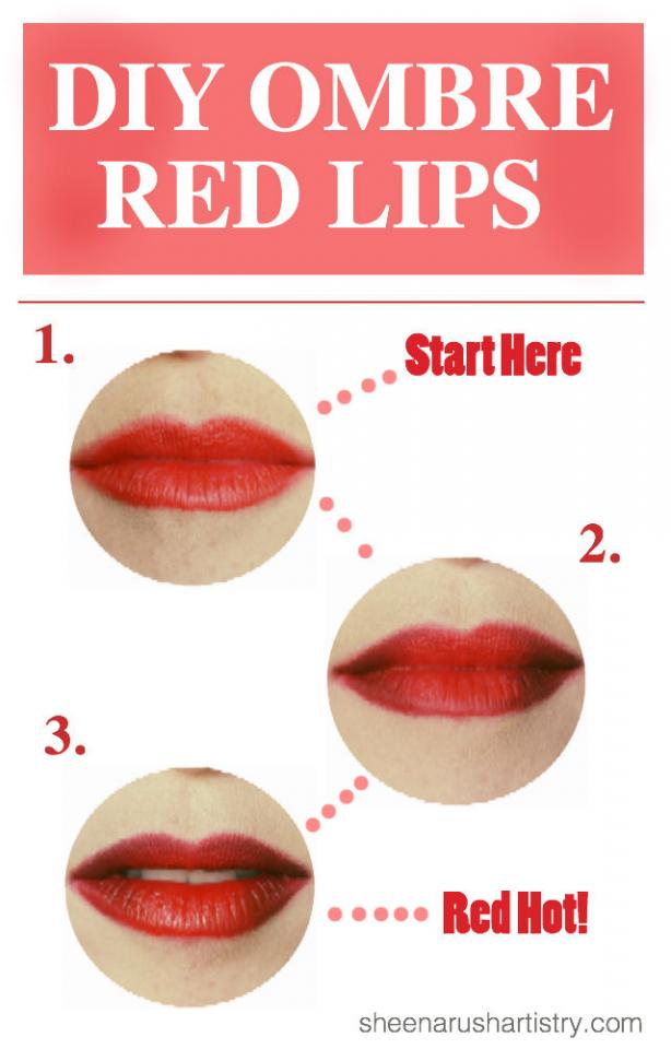 Diy Red Ombre Lips Hott