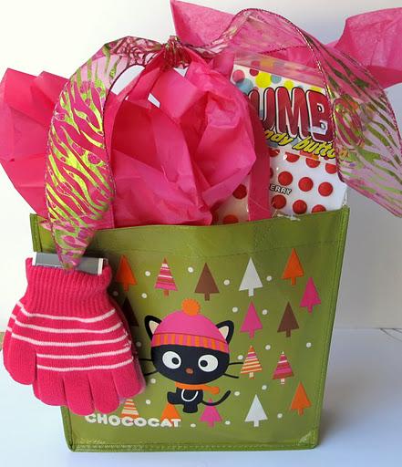 Threw a girls gift basket together. Mitts, candy and a great book! All found at Target and the Dollar Store! Only $9.50!