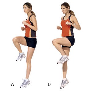 1 minute high knees (each leg)
