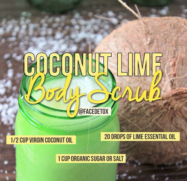 DIY Coconut Lime Body Scrub ☀️