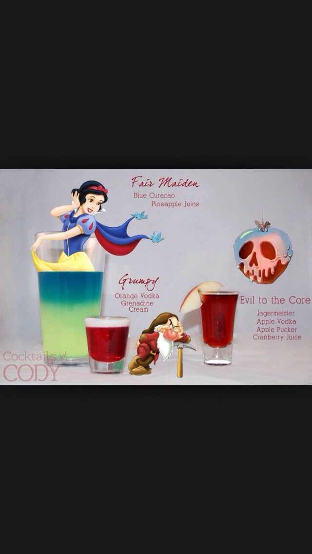 Disney Inspired Cocktail Drinks. Created By Cocktails By Cody. 