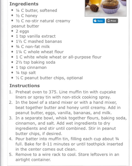 ✨ Peanut Butter Honey Banana Muffins✨yummy!!!👍