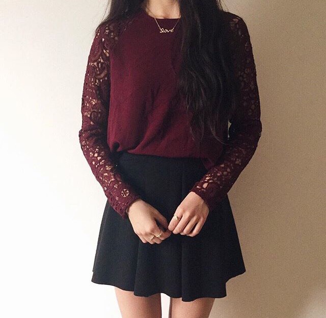 Burgundy Outfits 