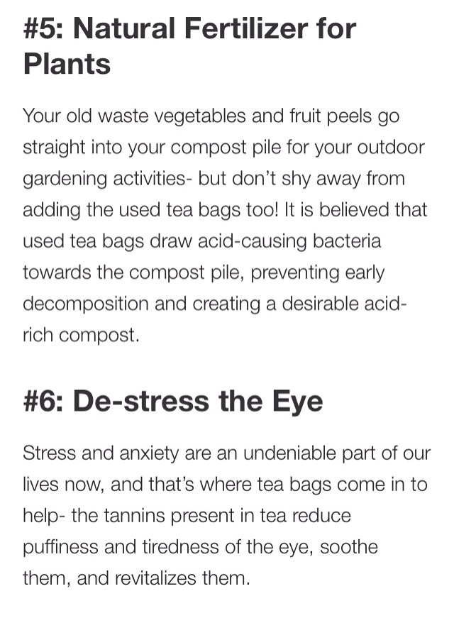 10 Cool Things You Can Do With Tea Bags 👍👌👍