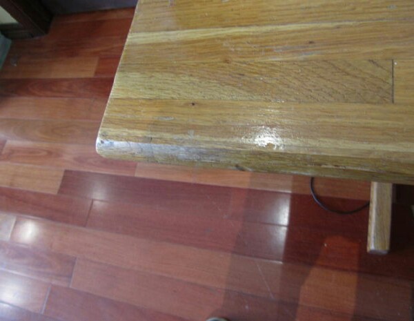 If your dinner party  is about to start and you notice water marks on your table just use a little baby oil the polish it up.