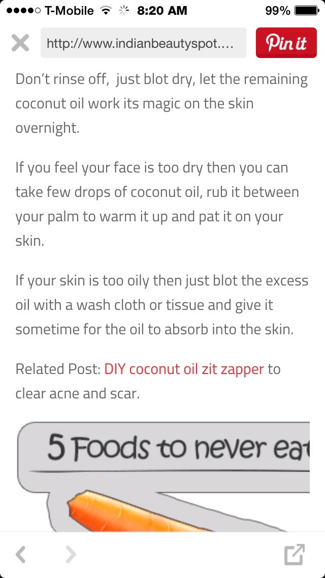 💕️DIY Coconut Face Mask For Acne💕 