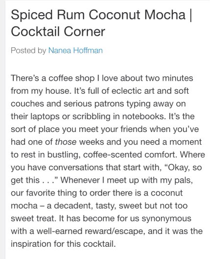 Spiced Rum Coconut Mocha
