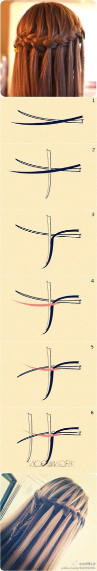 How to do a waterfall braid
