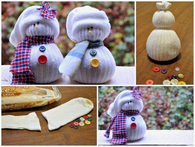 10. Sock Snowmen