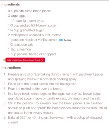 Pecan Pie Bread Pudding